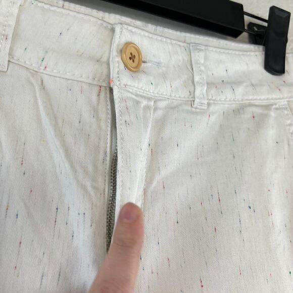 NWT Chino by Anthropologie Relaxed Speckled White Pants Size 25 - Picture 4 of 8
